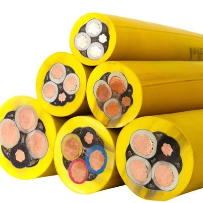 Heavy Duty Rubber Sheath Yellow Mining Cable For Underground Coal Mine Applications