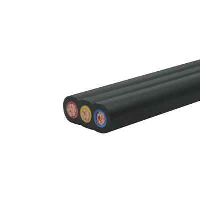 Low Voltage 3 Core 4 Core Flat Rubber Cable Flexible Power Cord For Lifting Machinery