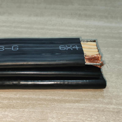 Multi Cores Movable Flat Rubber Cable For Lift Weather Resistance