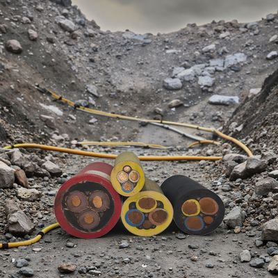 Tensile Resistant Rubber Insulation Underground Mining Cable Electricity Transmission