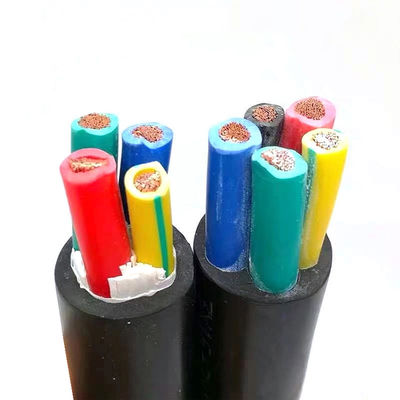 Durable H07RN-F Rubber Flexible Cable CPE Jacket Single Core To 5 Core Rubber Cable