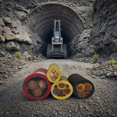 HV Flexible Mining Rubber Electrical Cable For Power Transmission In Coal Mines