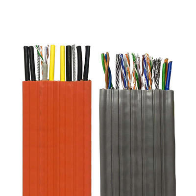 1mm - 50mm Industrial Elevator Traveling Cable Flat Rubber Cable Low Voltage