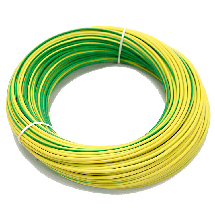 BVR 450V 16A Stranded Copper Grounding Wire Cable 25mm2 Green Yellow