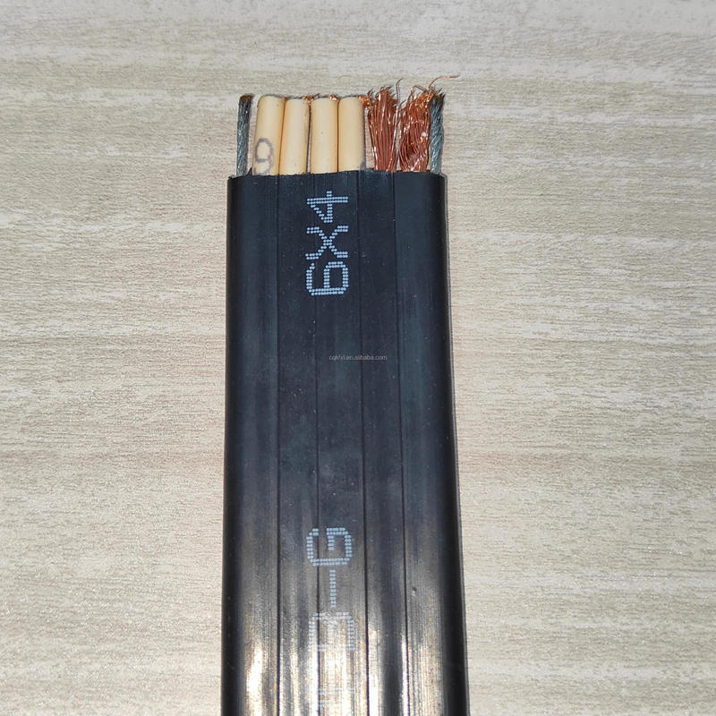 Multi Cores Movable Flat Rubber Cable For Lift Weather Resistance