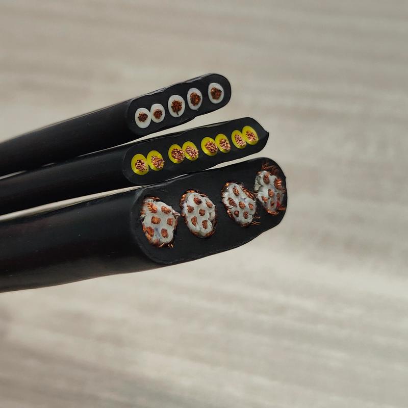 Waterproof Flat Lift Cable With Rubber Insulation  2.5/4/6/10/16/25/35mm