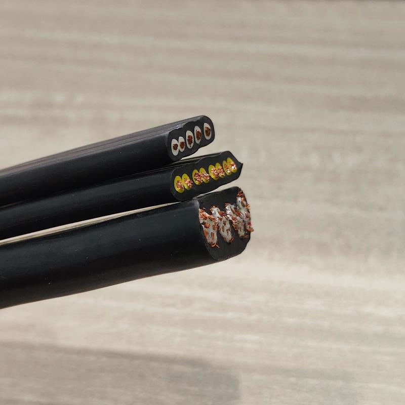 Multi Cores Movable Flat Rubber Cable For Lift Weather Resistance