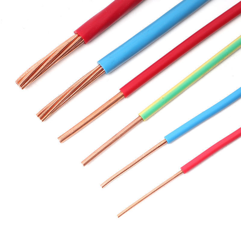 Flame Retardant BV BVR Single Core Wire with Bare Copper Conductor and PVC Insulation for Construction Household Use