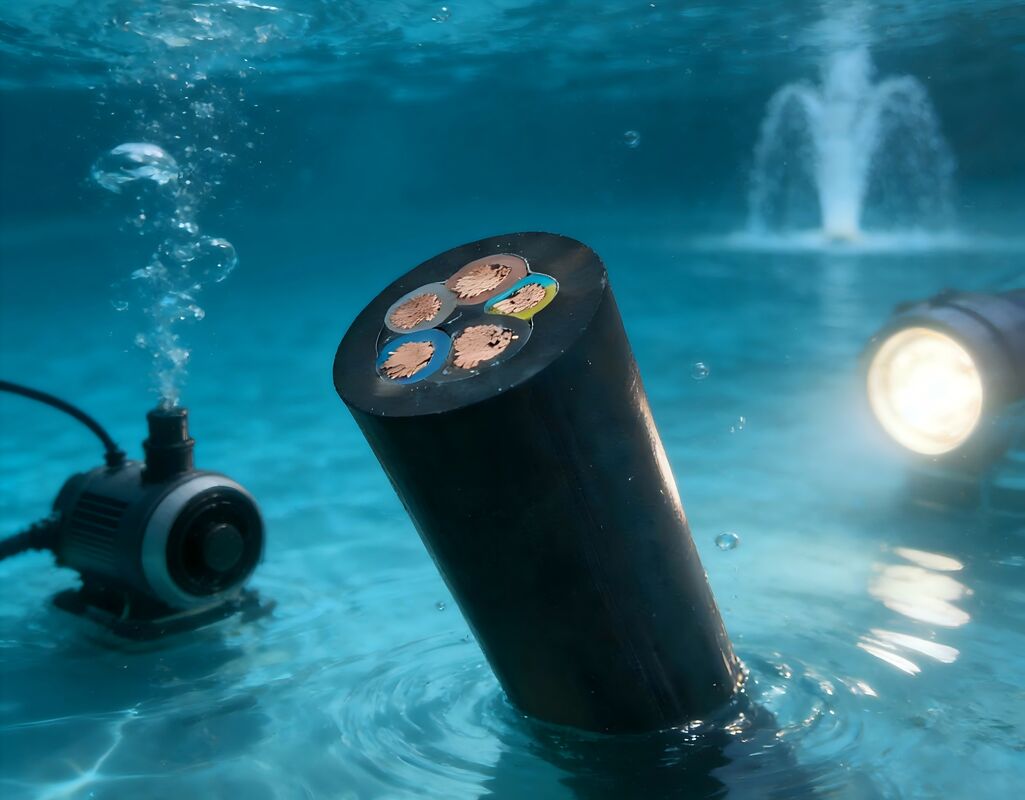 JHS Cable 450/750V Rubber Insulation 16A Rated Current Waterproof Submersible Pump Power Cable