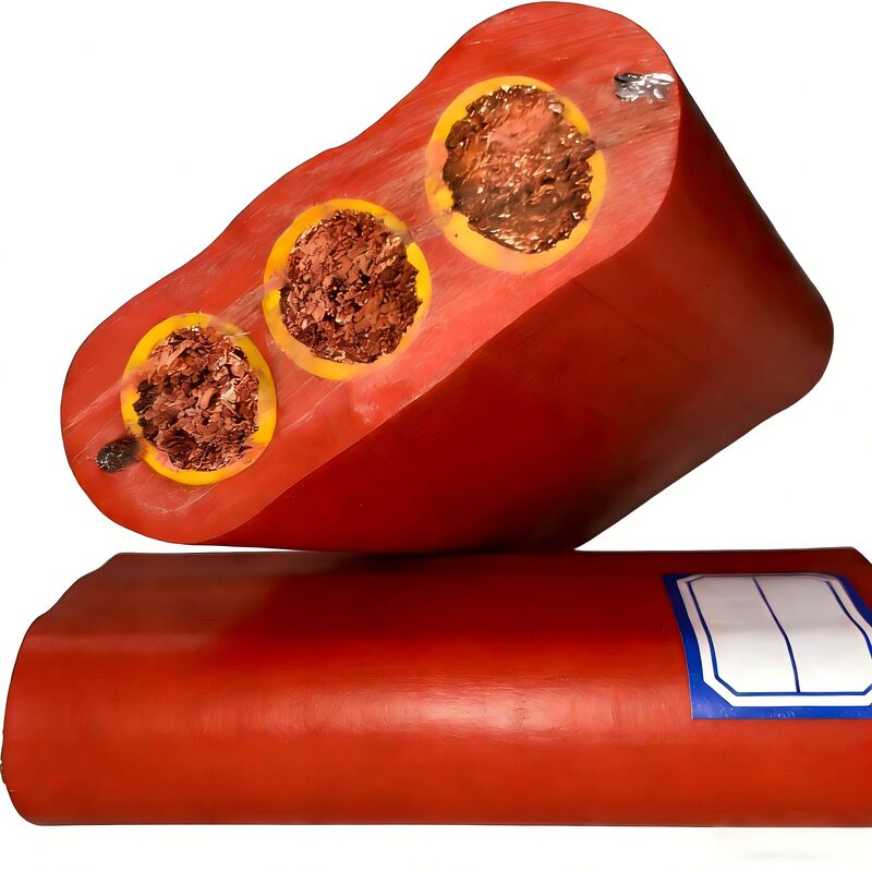 YFFB Copper Rubber Insulated Double Steel Wire Elevator Flat Cable 450V 3/4/5 Core 35-120 Square Customized Size Rubber Jacket