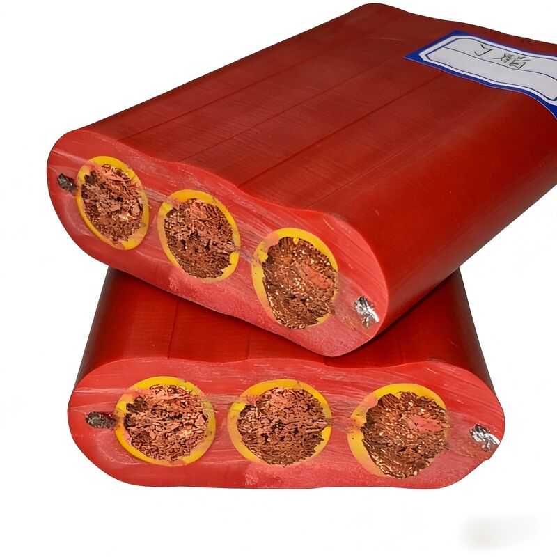 High Quality YFFB Copper Conductor Rubber Elevator Flat Belt Traction Traveling Cable for Lifts Large Cranes Fast Shipments