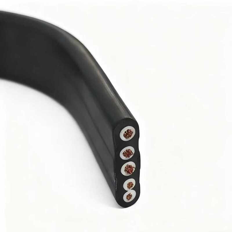 High Quality YFFB Copper Conductor Rubber Elevator Flat Belt Traction Traveling Cable for Lifts Large Cranes Fast Shipments