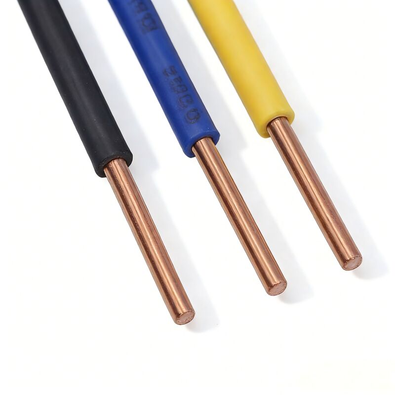 House Wiring Construction Single Core PVC Insulated Bare Solid Copper Electric Cable 450/750V Low Voltage BV/BVR Model