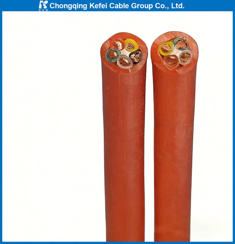 High-Temperature Resistant Silicone Rubber Cable with Copper Conductor and Customized Size for Industrial Applications