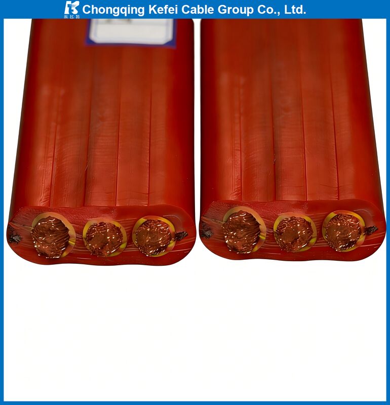 YFFB Flat Flexible Cable Copper Rubber Elevator 0.5mm/0.75mm/1mm Collapsible Retractable Door Cable IP68 Low Voltage for Overhead Cranes