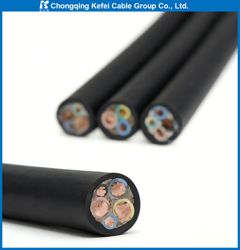 Heavy-Duty Flexible Rubber Cable H07RN-F – 450/750V Oil & Weather Resistant for Industrial Machinery Construction Sites and Outdoor Power Supply