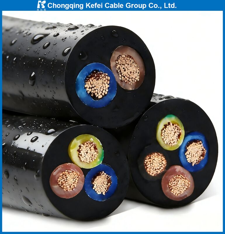 JHS câble étanche, câble de pompe submersible, câble électrique sous-marin, câble en caoutchouc isolé EPR, 300/500V 6KV, pour puits profonds, étangs, drainage minier, irrigation agricole