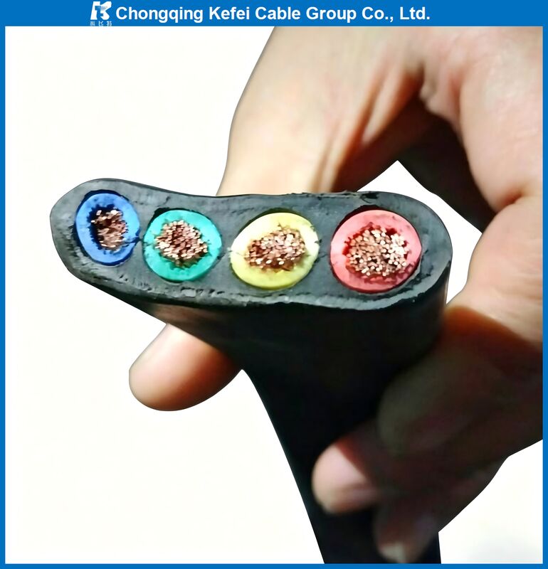 450/750V Flat Rubber Cable with EPR Insulation and Tensile Resistance for Industrial Moving Machinery