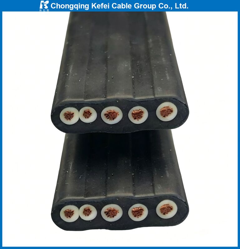 450/750V Flat Rubber Cable with EPR Insulation and Tensile Resistance for Industrial Moving Machinery