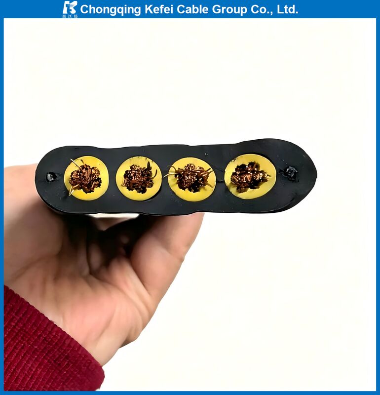 YFFB Flat Rubber Cable with High-Flexibility Design 450/750V Rated Voltage and EPR Insulation for Industrial Use