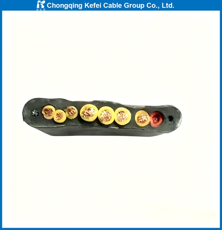 High Tensile Oil and Weather Resistant Flat Rubber Cable for Industrial and Lifting Machinery