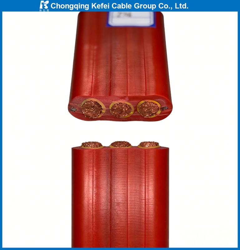 High Tensile Oil and Weather Resistant Flat Rubber Cable for Industrial and Lifting Machinery