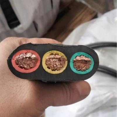 Customized Flexible 4Cores Flat Rubber Cable For Frequent Move Devices