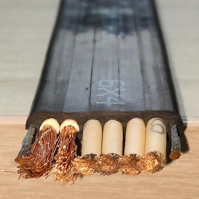 Tensile Resistance 16A Flat Lift Cable For Industrial Lifts And Cranes