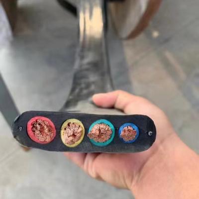 Customized Flexible 4Cores Flat Rubber Cable For Frequent Move Devices